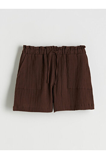LC Waikiki Quality Parts from Celebi Store |   Elastic Waist Textured Muslin Women's Shorts