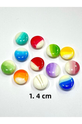 karantuhafiye Turquoise Rysençiz Baby Button 10 Pieces