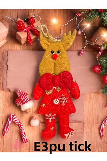 Happyland Christmas Tree Ornament Deer Plush Model Hangings Ornament 17cm Christmas Decor