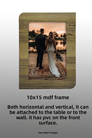 yhfoto 10x15 Frame Wood Color MDF with PVC - 10x15 Frame