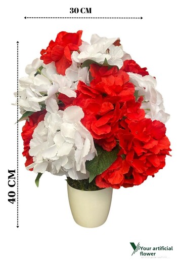 YAPAY ÇİÇEKÇİNİZ Artificial Hyacinth Tree in White Pot 40 cm