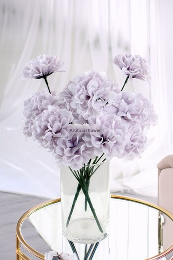 Yapay Çiçek Deposu Artificial Flower 7 Branches Eco Chrysanthemum Bouquet 30 cm Lilac