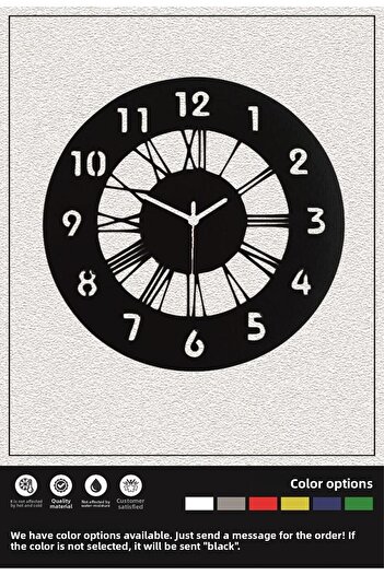 Ecce Wooden Decorative Roman and Latin Numeral Wall Clock 40cm