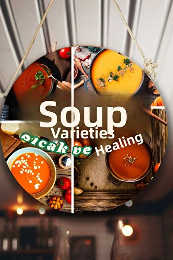 Nod Wall, Door, Double-Sided Hanging Board Welcome Sign for Soup Hall, Soup Shop Painting Ornament