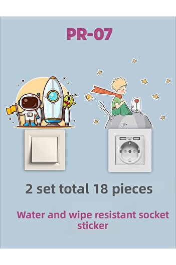 ENGINPRINT Kids Room Wall Socket Switch Sticker Set