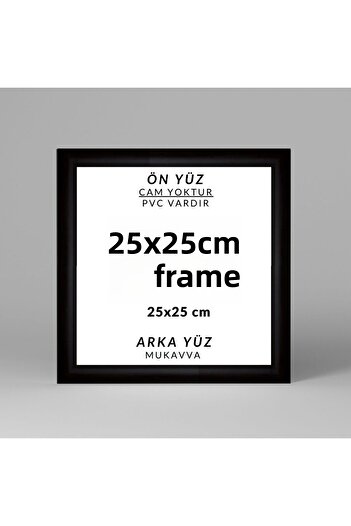 CreaWitch 25X25 Square Photo Frame - Black and White Pvc
