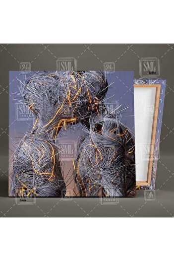 SML TABLO Cuplu care se împăștăiește Insani Love Love Square Canvas Painting