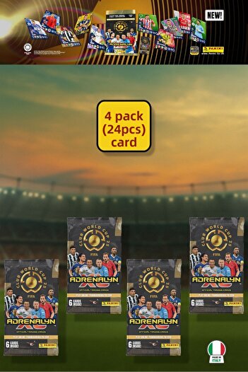 Panini Club World Cup 25 Footballer Cards - Pack of 4 (24 Cards)