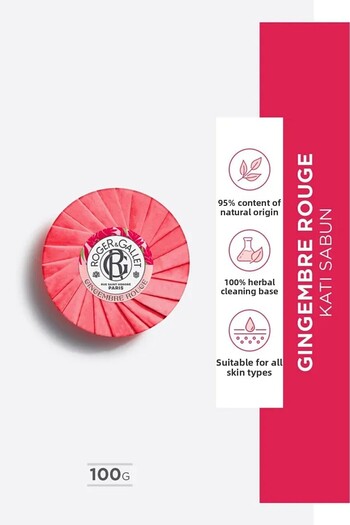 Roger&Gallet Roger & Gallet Gingembre Rouge Solid Soap 100 g - Exotic Red Ginger & Lasting Natural Fragrance