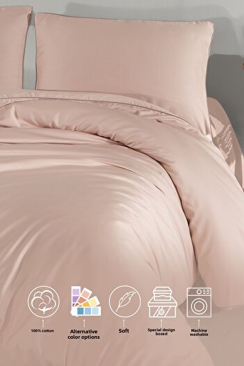 Elart Desmond Duvet Cover Set Satin Double (200X220 cm) Beige