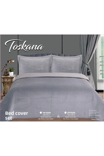 Bella Home Toscana Double Velvet Bedspread Set - 240X260 cm