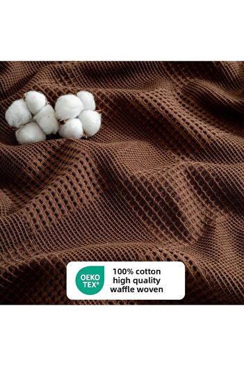 MYLASA HOME Waffle Pike Bedspread Double - 100% Cotton Lightweight 4 Season Use High Quality Pikes