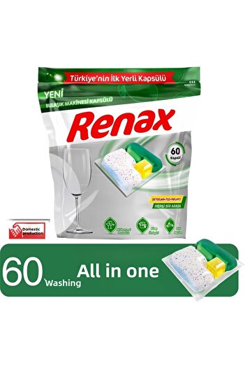 RENAX Dishwasher capsule all-in-one 60 pack