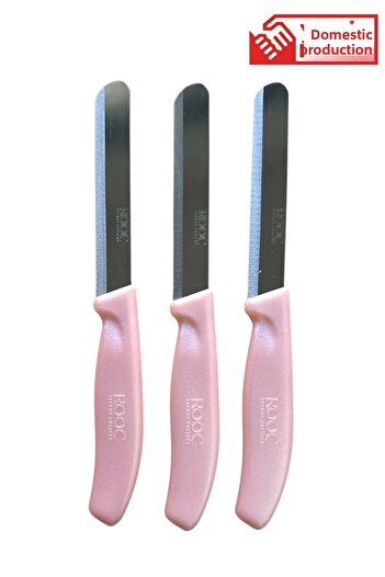 Rooc Set of 3 Ultra Sharp Serrated Knives, 22 cm 100% Guaranteed Stainless Steel