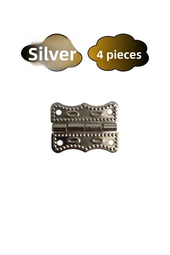 DSYapıAksesuar Papatya Backgammon Hinge Furniture Box Hinge (Silver) (4 Pcs) (Width: 3cm Length: 2cm)