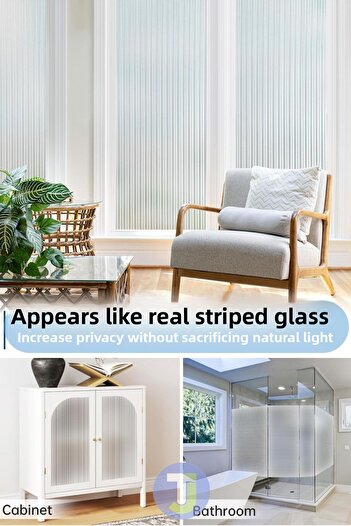 Technojet Static Frosted Patterned Glass Covering Film Shower Cabin Office Balcony Decoration Foil 60Cmx100Cm