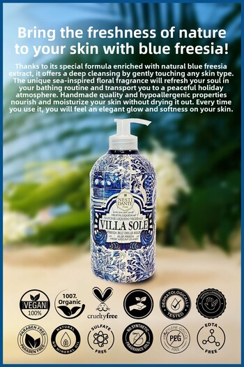 Nesti Dante Villa Sole Fresia Blu Delle Eoilie Liquid Soap 500ml L Refreshing L Blue Freesia Flower