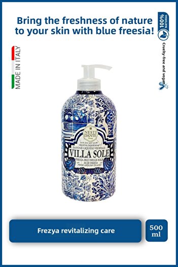 Nesti Dante Villa Sole Fresia Blu Delle Eoilie Liquid Soap 500ml L Refreshing L Blue Freesia Flower