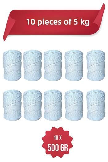 Bevella Macrame Cord خيط مكرامية 5 كجم 4 ملم خيط حبل ملتوي للستائر 10 قطع 500 جرام