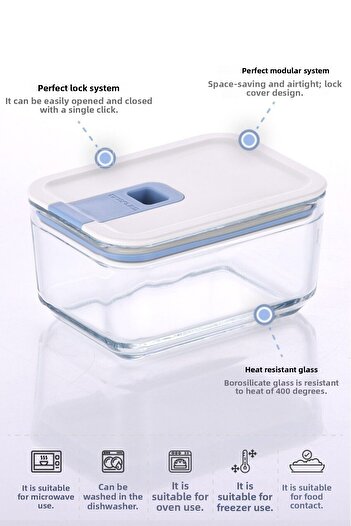 NEOFLAM Perfect Seal Rectangular 350ml Set of 6 Storage Containers