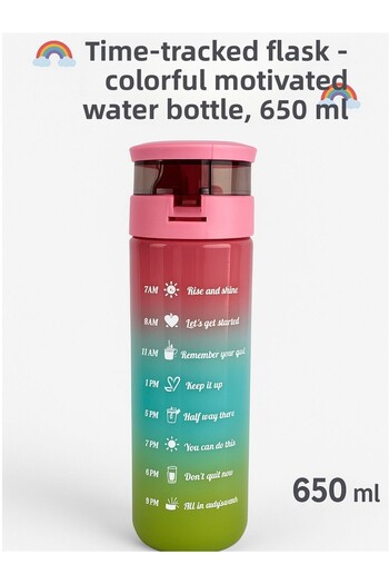 madam gold Water Flask Glass and Transparent Special Motivational Flask