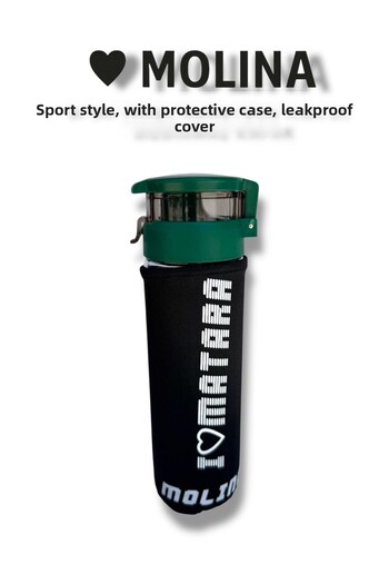 madam gold Water Flask Glass and Transparent Special Motivational Flask