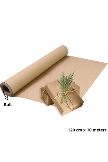 roco paper Kraft Roll Wrapping Paper, Dowry, Parcel, Gift Packaging, Flower Bouquet, DIY Paper, 80g, 120cm X 10m