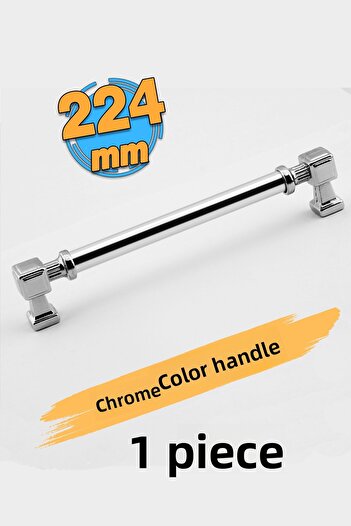 Badem10 Crom Culoare Talas Metal 224 mm 22,4 cm Mâner plat Mobilier Bucătărie Sertar Dulap Mâner Mâner