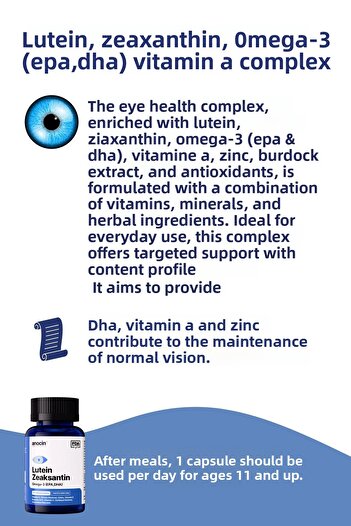 anocin Lutein Zeaxanthin +Omega3 + Eye Multivitamin Complex