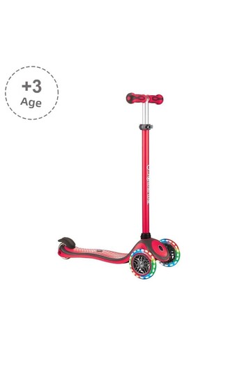Globber Primo Plus Lighted Scooter - Red