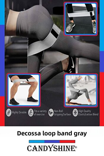YDFit Decossa Loop Band Bandă de exerciții din cauciuc cu rezistență mare Gri 18kg-22kg Rezistență