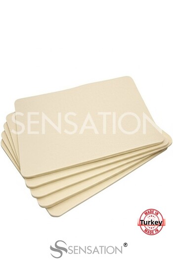 Sensation 6 Pieces of Gray Felt American Service Home Decor, Indoor Dining Accessory