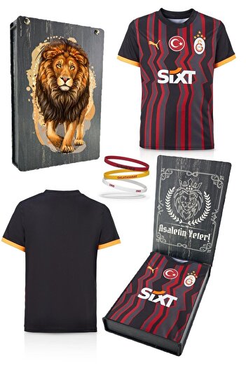 Galatasaray Original Licensed 2024/25 Alternate Black Fan Jersey Sports Wristband Set