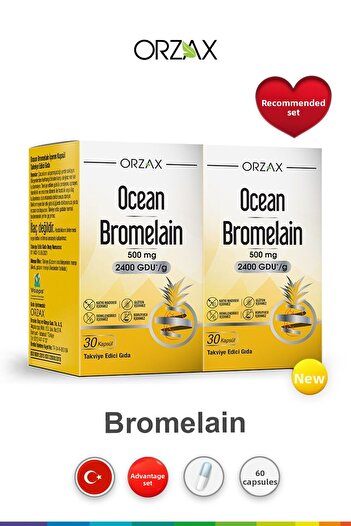 Ocean Bromelain 500 Mg 30 Capsules 2 Pieces
