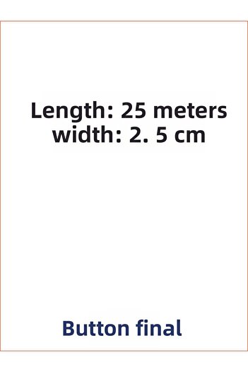 Final Düğme 2.5 cm X 25 Meters Black Wide Flat Rubber – for Waist, Leg, Stocking and Elastic Band