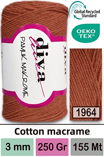 Diva İplik Diva Cotton Macrame 1964 Κανέλα