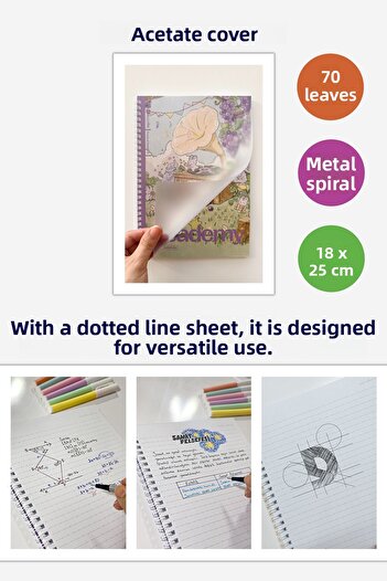 Copyrite Academy 4-Piece Notebook Set |   Dotted Striped |   70 Sheets |   Multi-Purpose Notebook Set