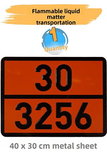 Badem10 Metal 40X30 cm Sheet (1 Piece) 30-3256 Combustible 60 °   Flashing Liquids Dangerous Goods Warning