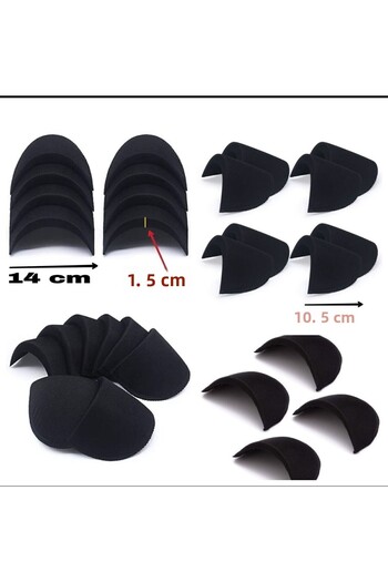 MissPul 5 Pairs of Pads, Black Shoulder Pads, Shirt Evening Dress, Boot Pads