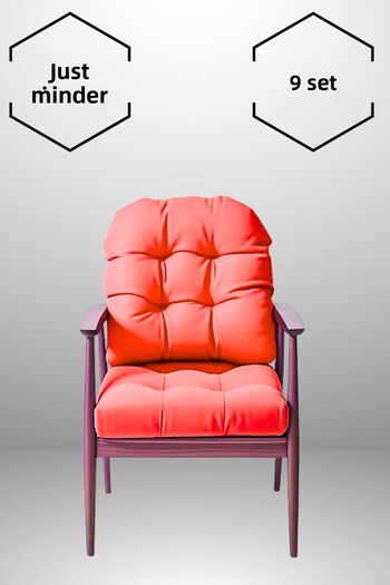 MoMMe Chair Cushion 45X45 cm Seat and Back (6 Sets) Red