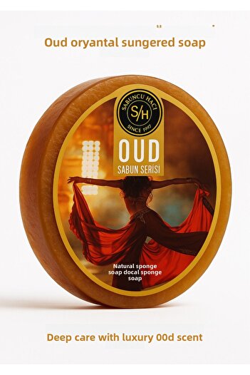 Sabuncu Hacı Oud Oriental (Helps Repair Sunken and Strawberry Legs) Natural Sponge Soap 130-140 Gr
