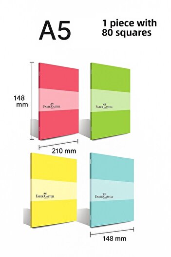 Faber Castell Faber Pp Cover Pastel Dkş.A5 80Yp.Kareli Yl000151 /