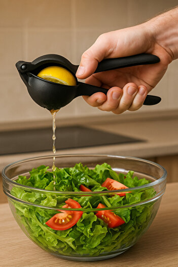 Cornella Cast Black Metal Hand Citrus - orange - Lemon Juicer