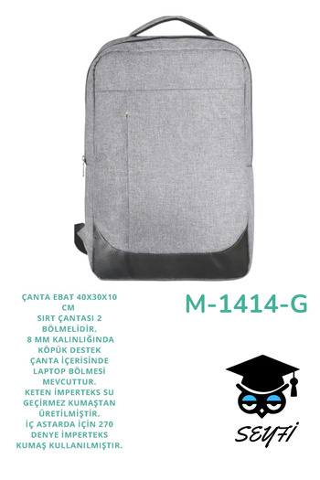 SEYFİKİRTASİYE Document Notebook High School Middle School Primary School University Travel Bag 1St Class Waterproof Fabric