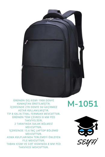 SEYFİKİRTASİYE Document Notebook High School Middle School Primary School University Travel Bag 1St Class Waterproof Fabric