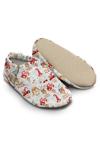 Kokopatik ,Non-Slip Sole,Organic Cotton Home Nursery Booties,Toddler Garden Patterned Booties
