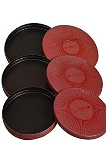 Newflon 3-piece tray set for pastries, kunafa and sweets with a cover (25*30*35) cm