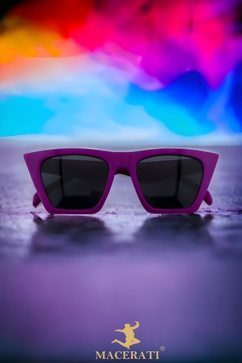 MACERATİ Cateye Unisex Purple Cat Frame 0-10 Years Children Uv400 Sunglasses