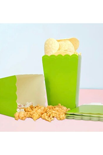 DENİZ Popcorn Box (Corn, Chip Box) 10 Green