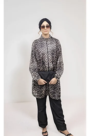 dilber fashion Σετ μαγιό Hijab με κορδόνι που δένει τη μέση με μπόνε και τσάντα δώρο